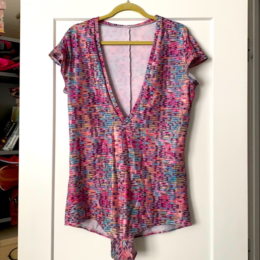 Coquetry deep v-neck romper